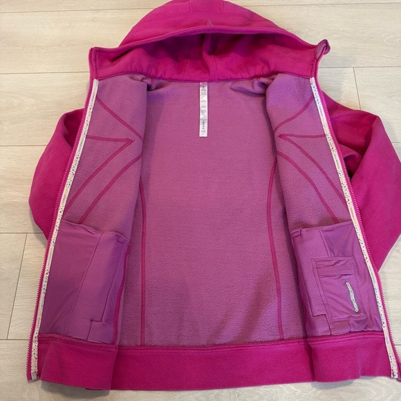 Ivivva By Lululemon Pink Remix Full-Zip French Terry Hoodie Sweatshirt 14 Girls - Picture 5 of 8